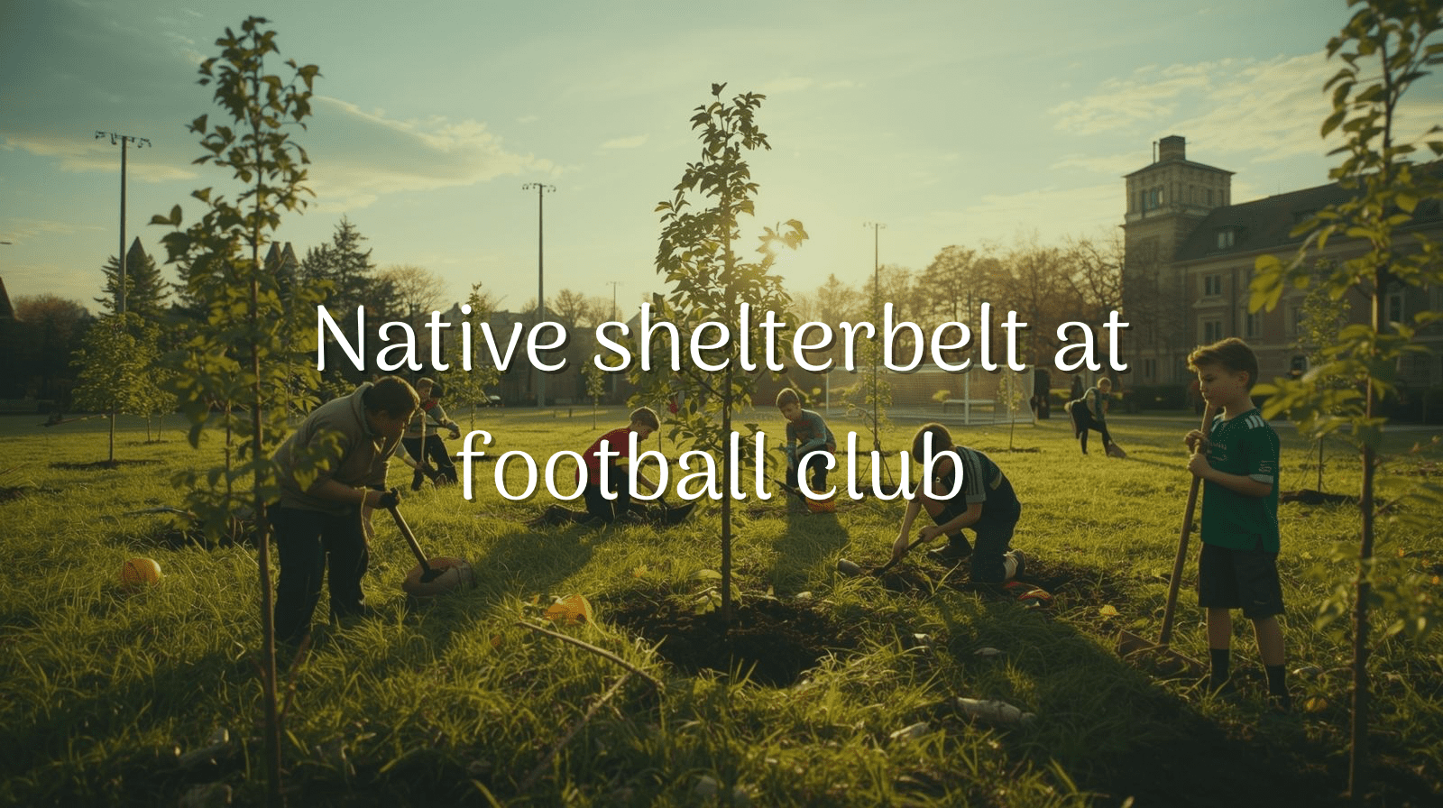 Native shelterbelt at football club
